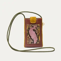 Sale Claris Virot Double Marcus Case Stone Hand Painted Python