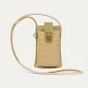 Shop Claris Virot Double Marcus Case Sesame Beige Embossed Croco