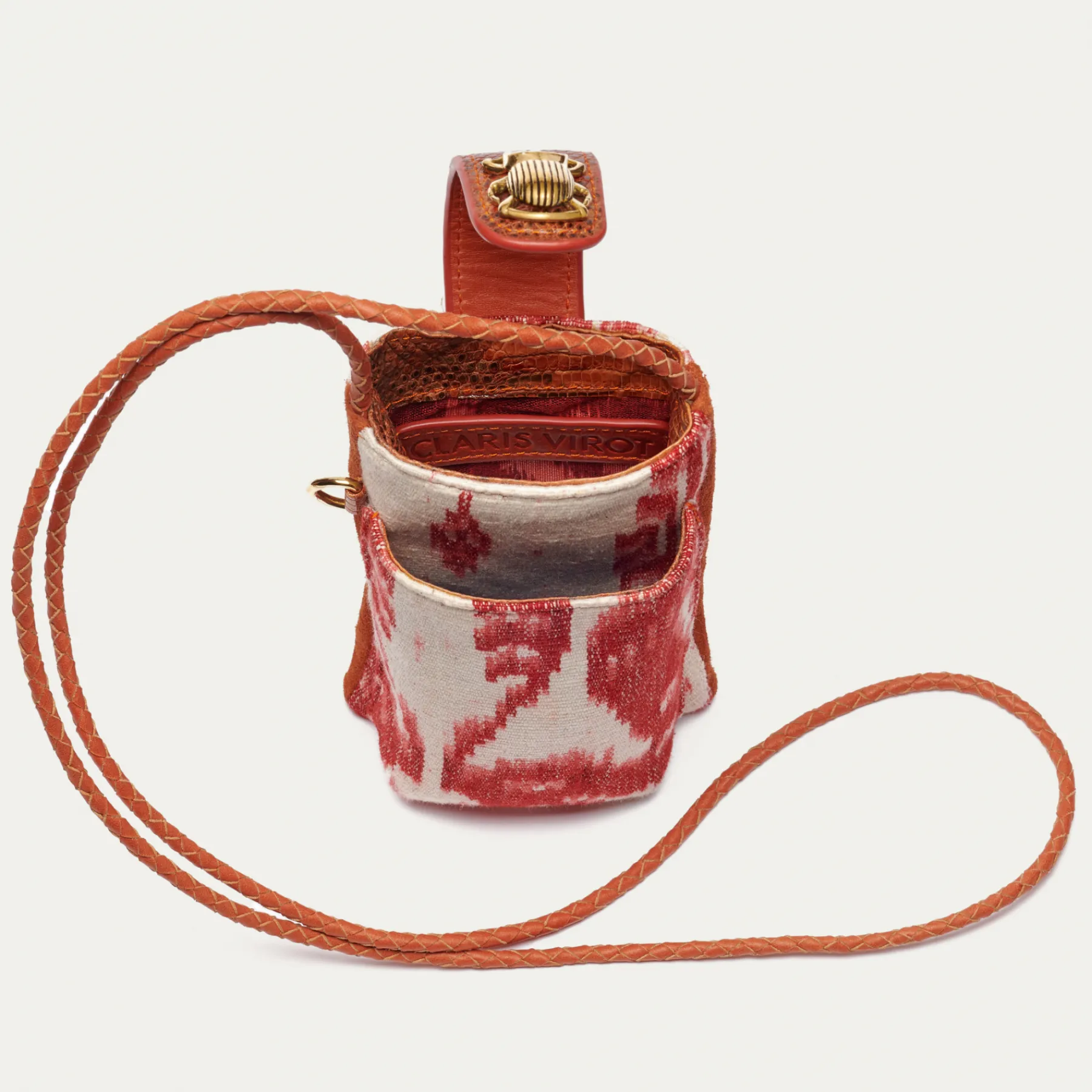 Fashion Claris Virot Double Marcus Case Red Dragon Timor Fabric