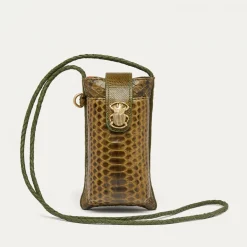 Cheap Claris Virot Double Marcus Case Kaki Python And Leather