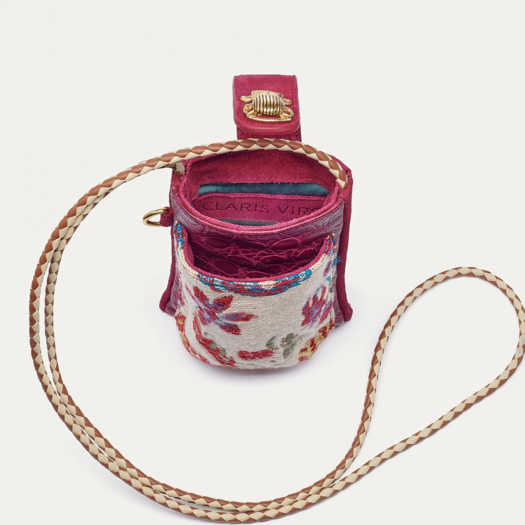 Sale Claris Virot Double Marcus Case Rococo Leather