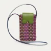 Shop Claris Virot Emile Sunglasses Case Sakura Pink Woven Leather