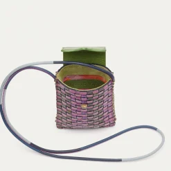 Shop Claris Virot Emile Sunglasses Case Sakura Pink Woven Leather