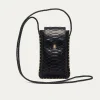 Shop Claris Virot Emile Sunglasses Case Black Python