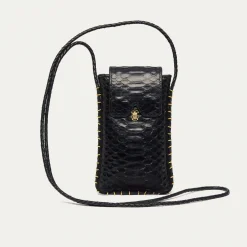 Shop Claris Virot Emile Sunglasses Case Black Python