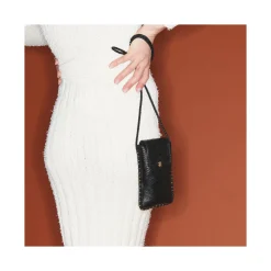 Shop Claris Virot Emile Sunglasses Case Black Python