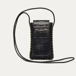 Shop Claris Virot Emile Sunglasses Case Black Python