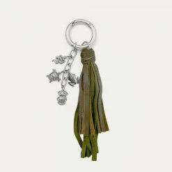 Online Claris Virot Fred Key Holder Kaki Leathers