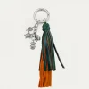 Outlet Claris Virot Fred Key Holder Orange And Green Leathers