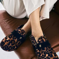 Fashion Claris Virot Georgette Mules Leopard Leather