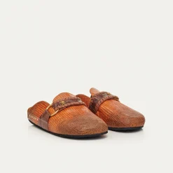 Cheap Claris Virot Georgette Mules Caramel Kocha Lizard