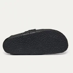 Flash Sale Claris Virot Georgette Mules Black Lizard Golden Hardware