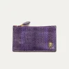 Shop Claris Virot Helena Wallet Violet Watersnake