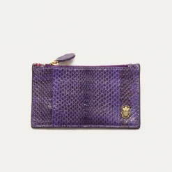 Shop Claris Virot Helena Wallet Violet Watersnake