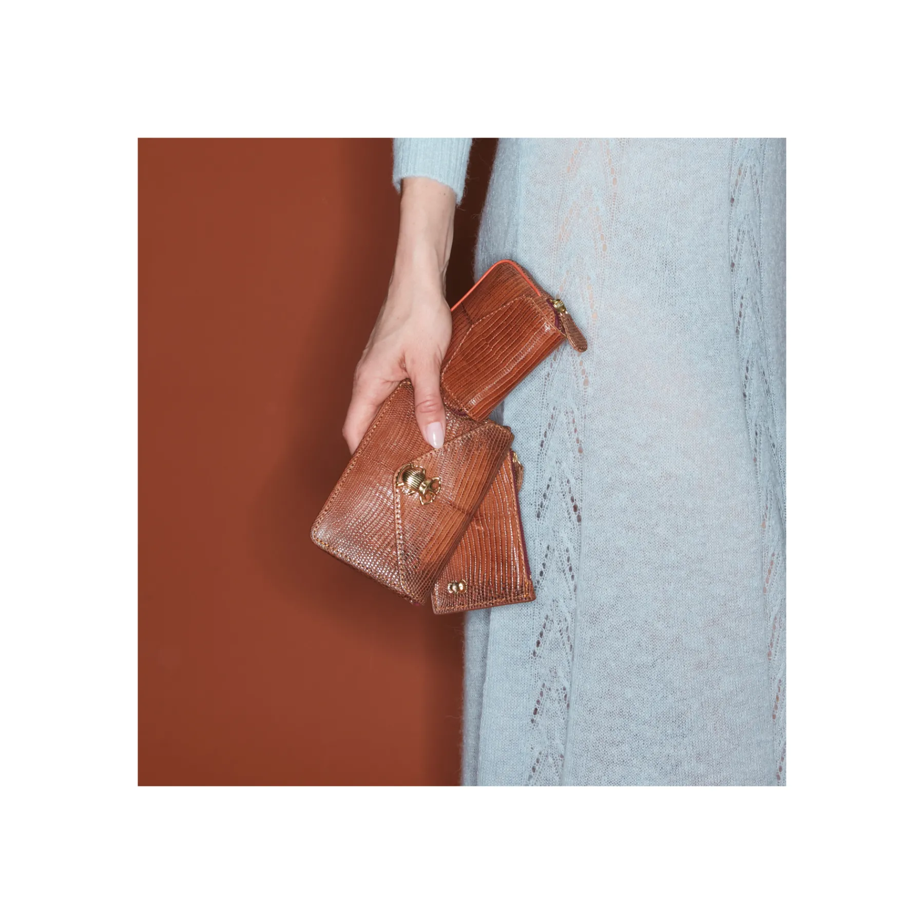 Flash Sale Claris Virot Helena Wallet Bark Lizard