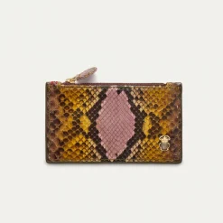 Shop Claris Virot Helena Wallet Stone Hand Painted Python