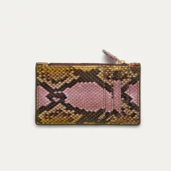 Shop Claris Virot Helena Wallet Stone Hand Painted Python