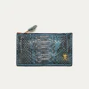 Outlet Claris Virot Helena Wallet Blue Lagoon Python