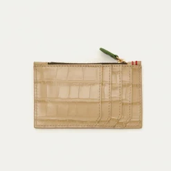 Best Sale Claris Virot Helena Wallet Sesame Beige Embossed Croco