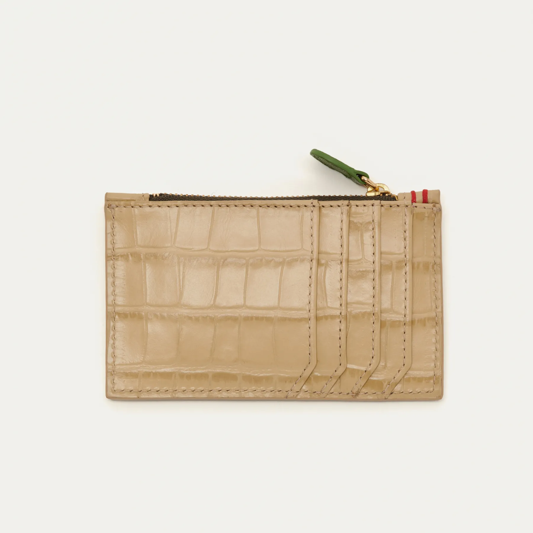 Best Sale Claris Virot Helena Wallet Sesame Beige Embossed Croco