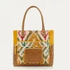 Outlet Claris Virot Hugo Bag Multicolor Losanges Leather And Velvet