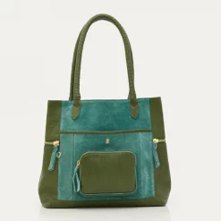 Cheap Claris Virot Hugo Bag Lime Leather And Velvet