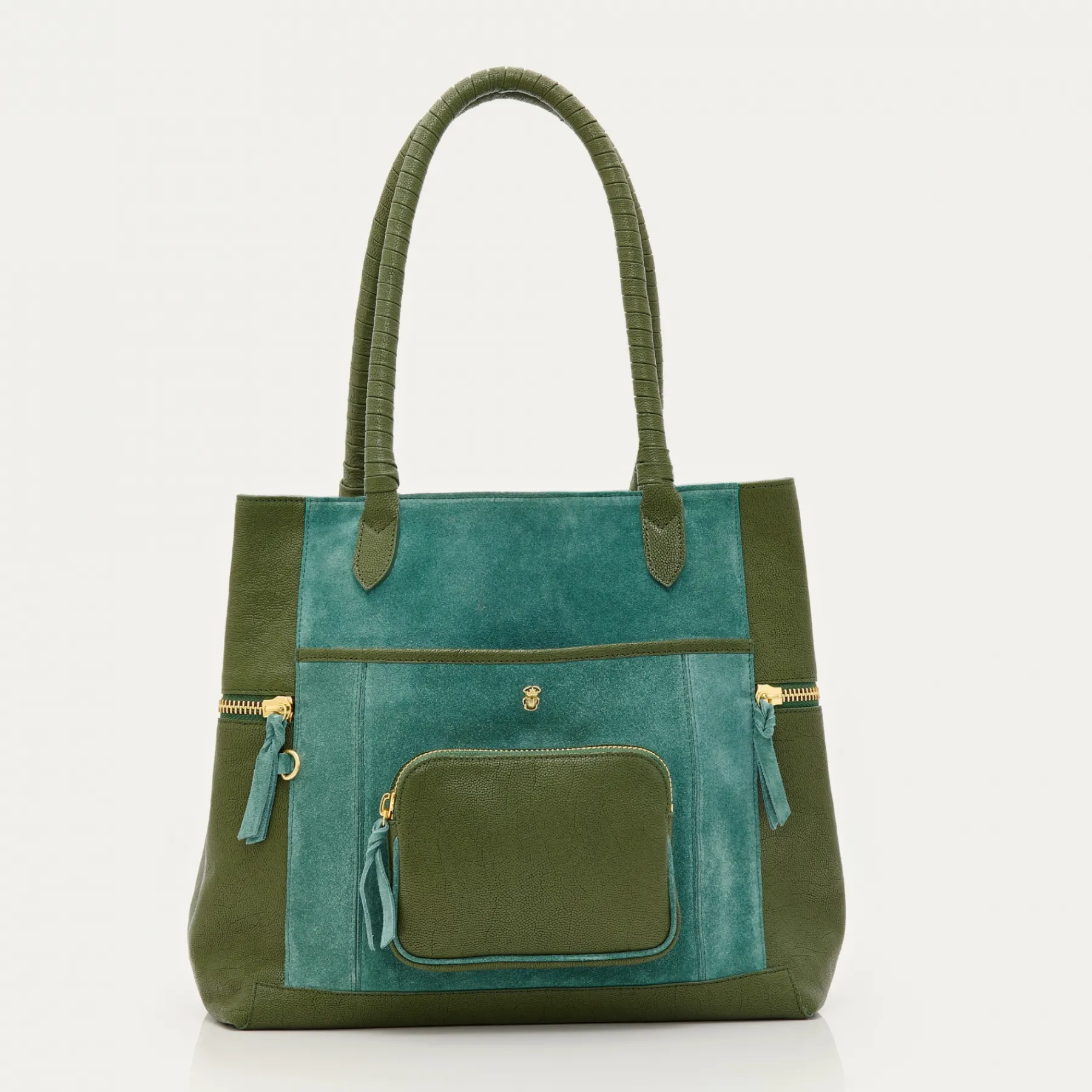 Cheap Claris Virot Hugo Bag Lime Leather And Velvet