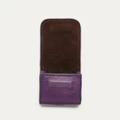 Cheap Claris Virot Jamie Airpods Cases Purple Grained Leather