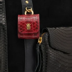 Fashion Claris Virot Jamie Airpods Cases Burgundy Python