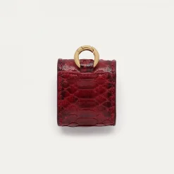 Fashion Claris Virot Jamie Airpods Cases Burgundy Python