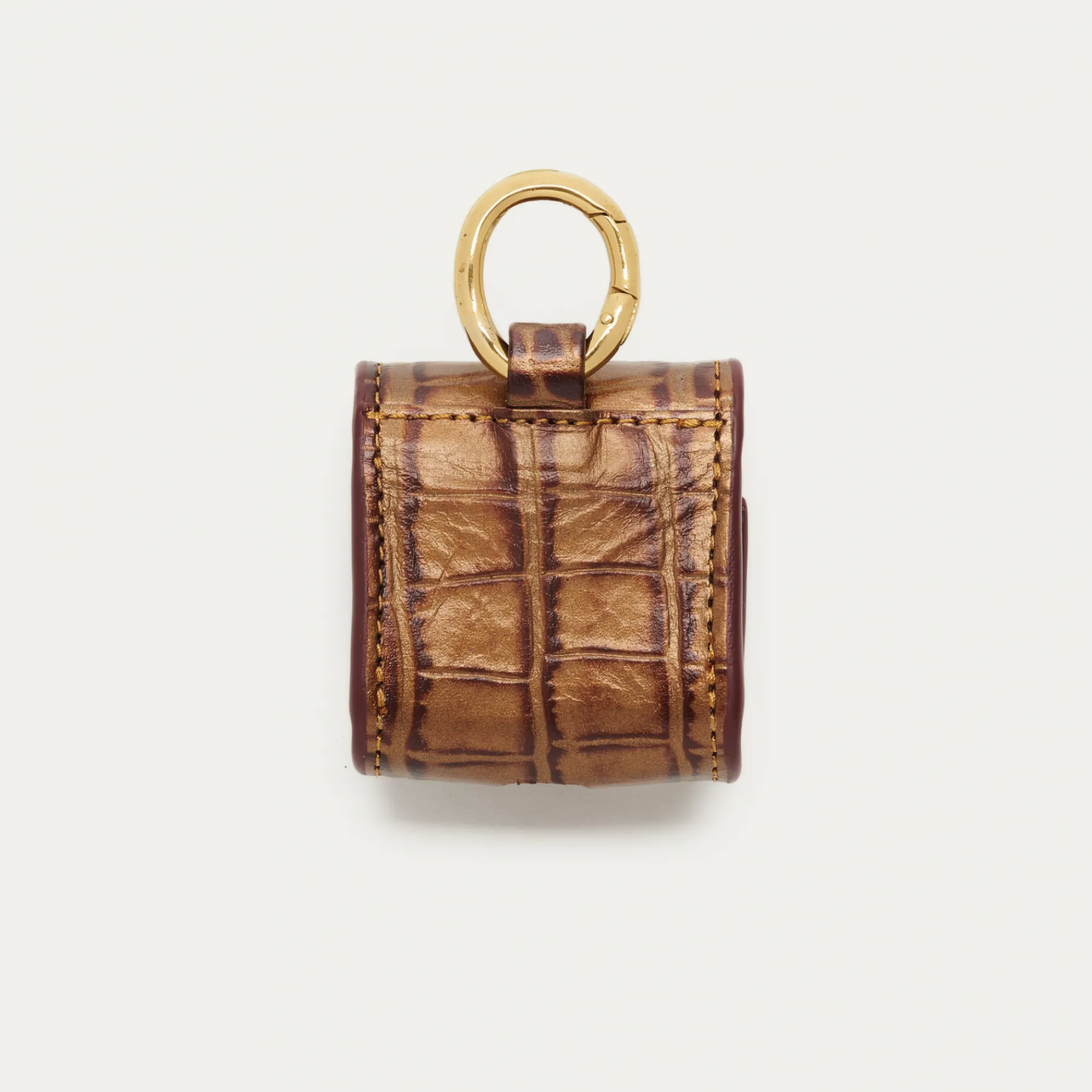 Flash Sale Claris Virot Jamie Airpods Cases Metallic Bark Embossed Croco Leather
