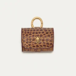 Flash Sale Claris Virot Jamie Airpods Cases Metallic Bark Embossed Croco Leather