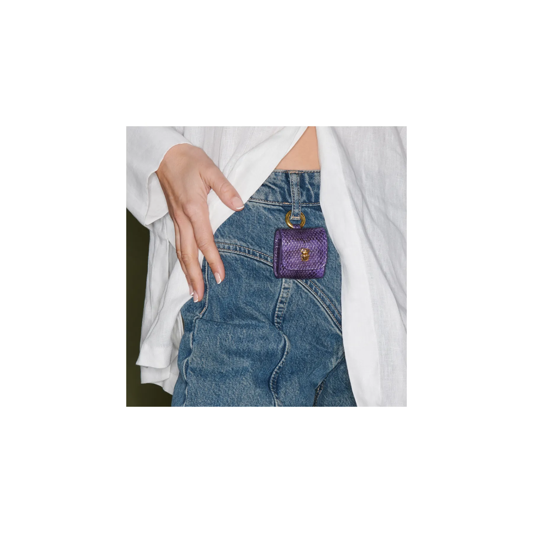 Shop Claris Virot Jamie Airpods Cases Violet Watersnake