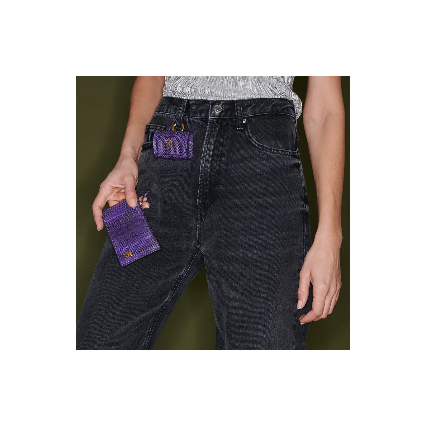 Shop Claris Virot Jamie Airpods Cases Violet Watersnake