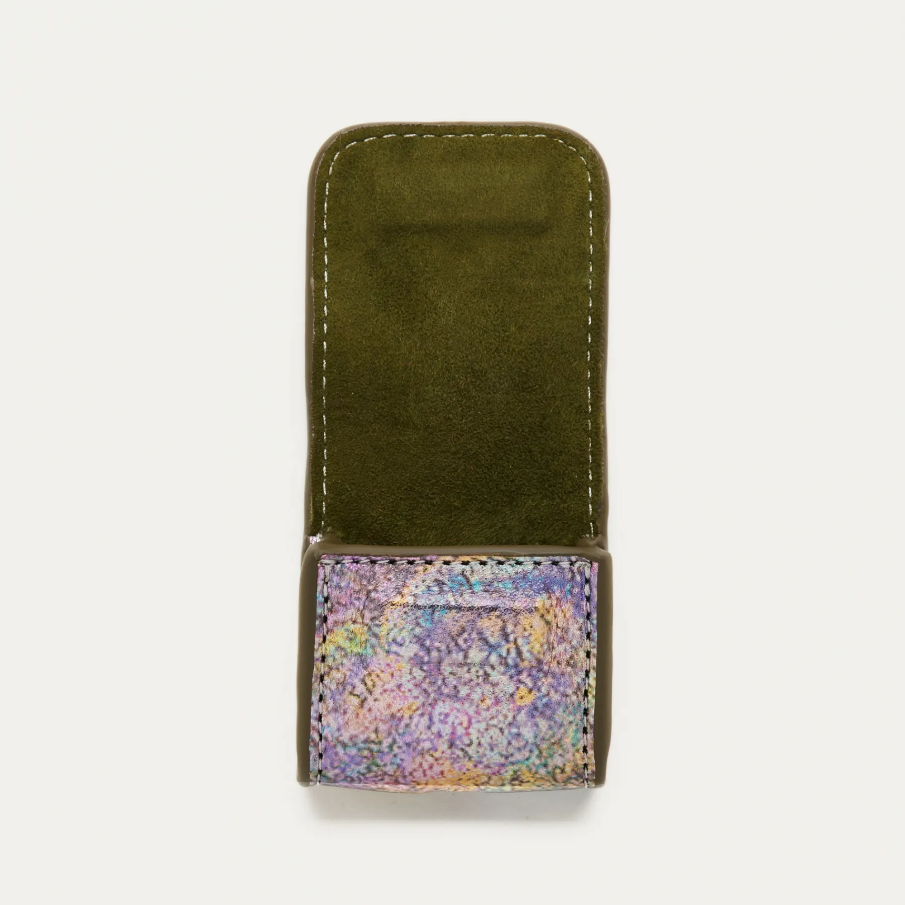 Sale Claris Virot Jamie Airpods Cases Metallic Gasoil Leather