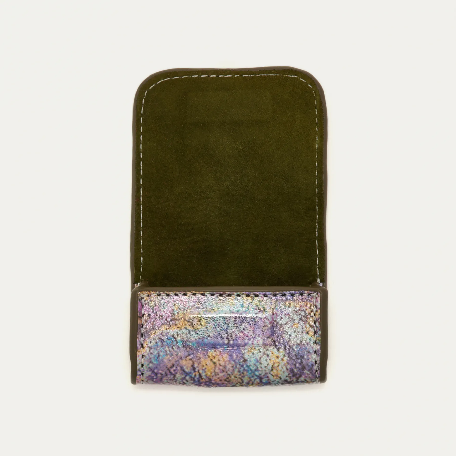 Sale Claris Virot Jamie Airpods Cases Metallic Gasoil Leather