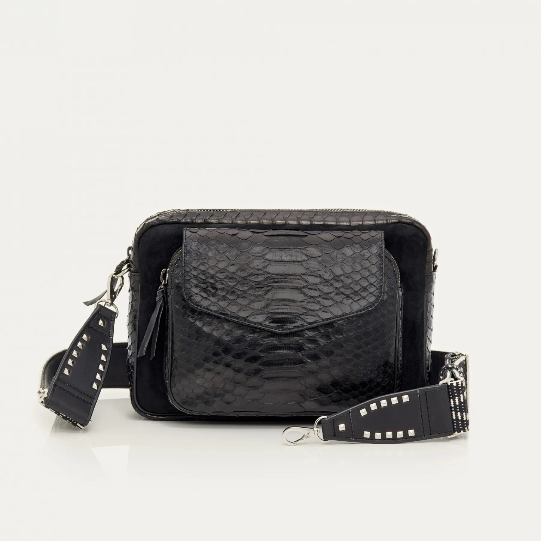 Best Sale Claris Virot Jumbo Charly Bag Black Python