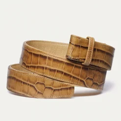Cheap Claris Virot Leather Belt Tobacco Leather