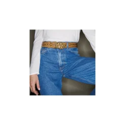 Cheap Claris Virot Leather Belt Tobacco Leather