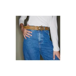 Cheap Claris Virot Leather Belt Tobacco Leather