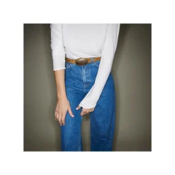 Cheap Claris Virot Leather Belt Tobacco Leather