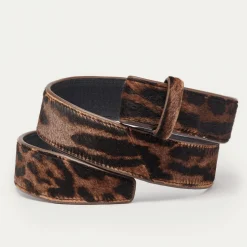 Best Sale Claris Virot Leather Belt Ocelot Leather