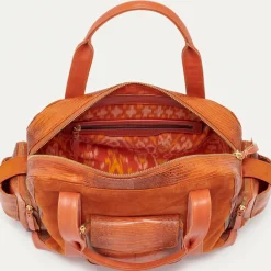 Discount Claris Virot Leo Bag Caramel Kocha Lizard
