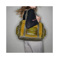 Sale Claris Virot Leo Bag Kaki Python