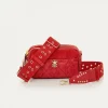 Outlet Claris Virot Lily Bag Vermilion Leather And Suede