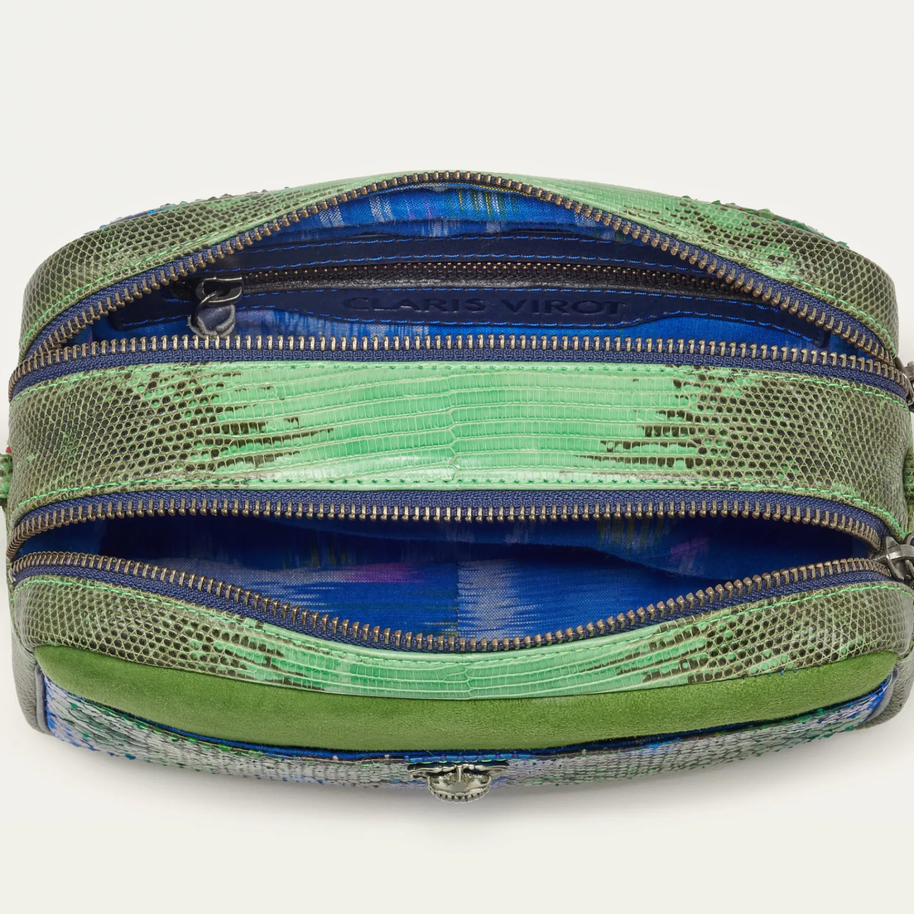Best Sale Claris Virot Lily Bag Green Blue Water Lily Python