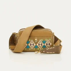 Outlet Claris Virot Lily Bag Olive Leathers Embroidered
