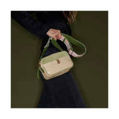 Clearance Claris Virot Lily Bag Sesame Beige Embossed Croco