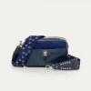 New Claris Virot Lily Bag Navy Python