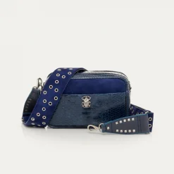 New Claris Virot Lily Bag Navy Python